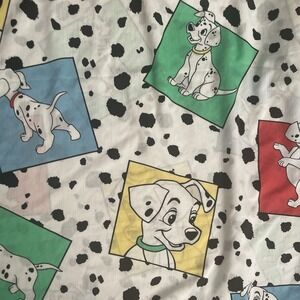 VTG Vintage Disney 101 Dalmatians Fitted & Flat Twin Bed Sheet
